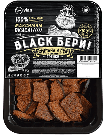 ГРЕНКИ РЖАНО-ПШЕНИЧНЫЕ СО ВКУСОМ СМЕТАНЫ И ЛУКА